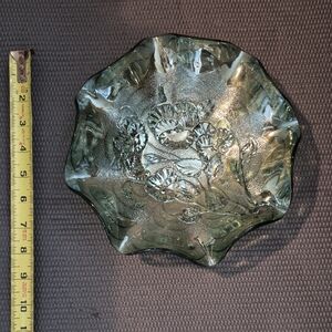 Imperial Glass Floral Embossed Glass Bowl